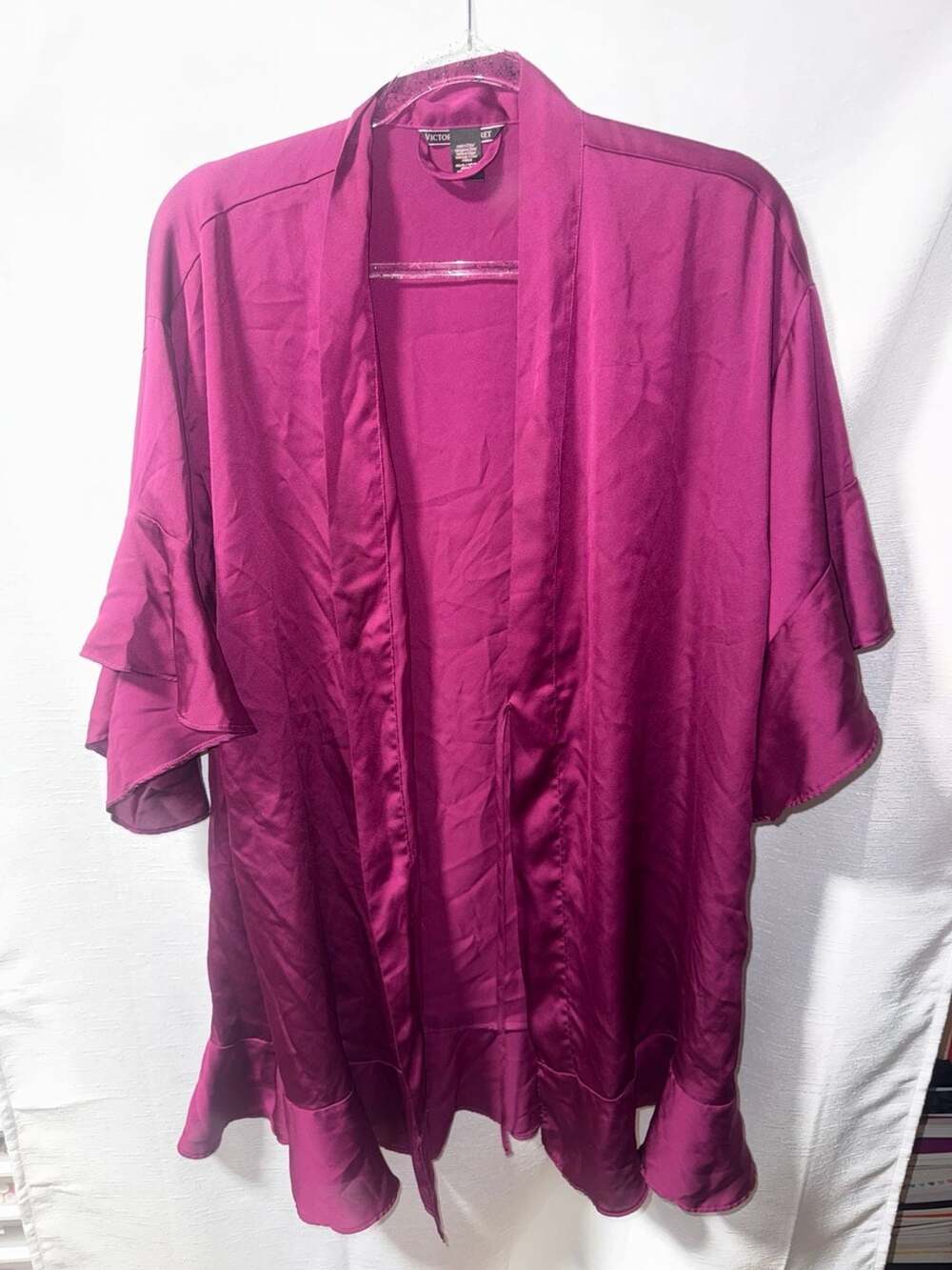 Victoria's Secret Satin Flounce Kimono Robe
